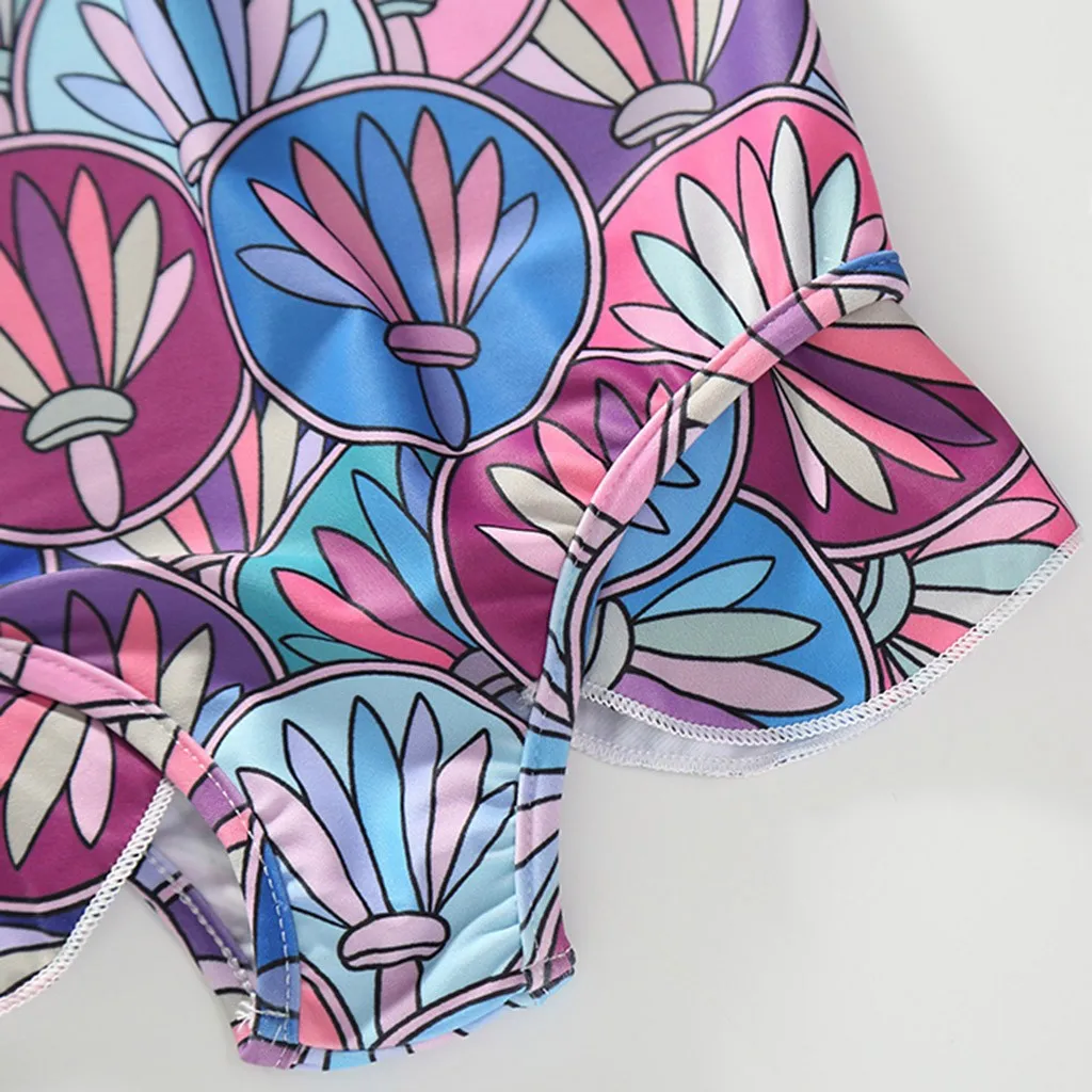 Girls Clothes Kid Baby Child Children Kids Bikini Beach One Piece Print Straps Swimwear Swimsuit | Детская одежда и обувь