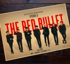 Коллекция BTS Ретро Винтаж Плакат декоративный DIY стикер стены холст живопись плакаты искусство домашний бар Декор подарок - Цвет: Розовый