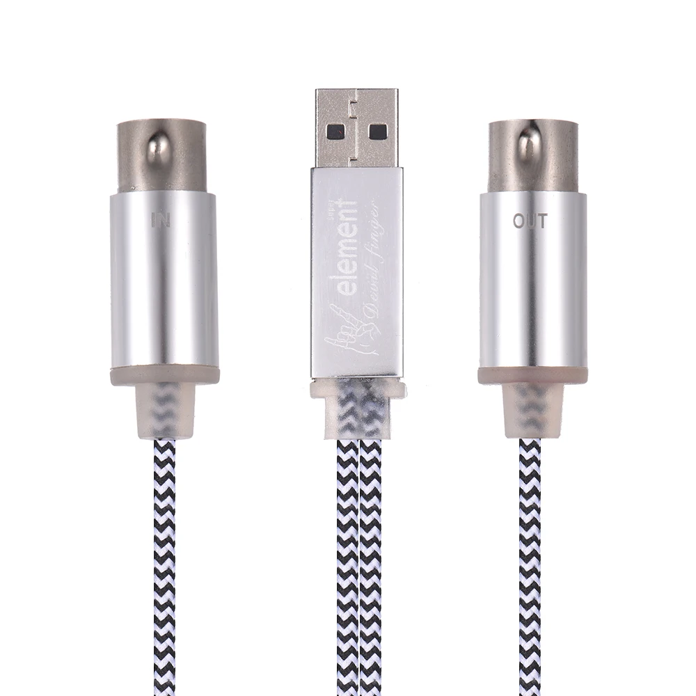 MIDI IN OUT к usb кабелю шнур из алюминиевого сплава вилки для подключения