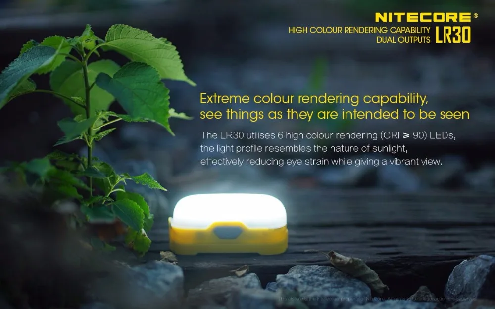 NITECORE LR30 USB Перезаряжаемый Фонарь 6* с высоким индексом светопередачи, светодиодная лампа белого/красного цвета с двойным источником света макс. 205 люмен портативный свет для кемпинга