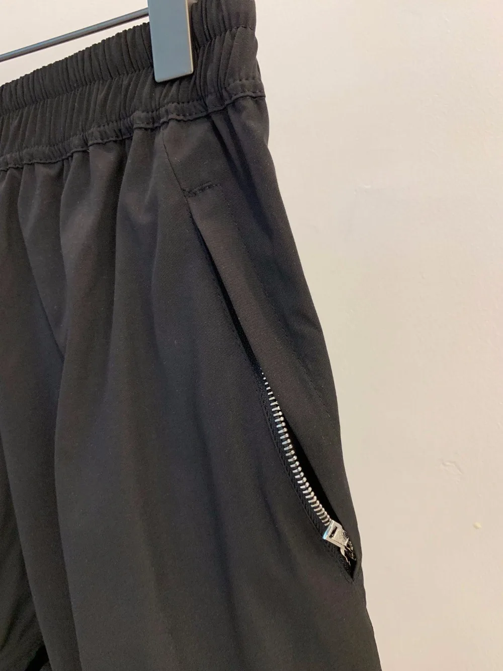 Мужские/Женские Короткие шаровары свободного покроя 19ss черные повседневные