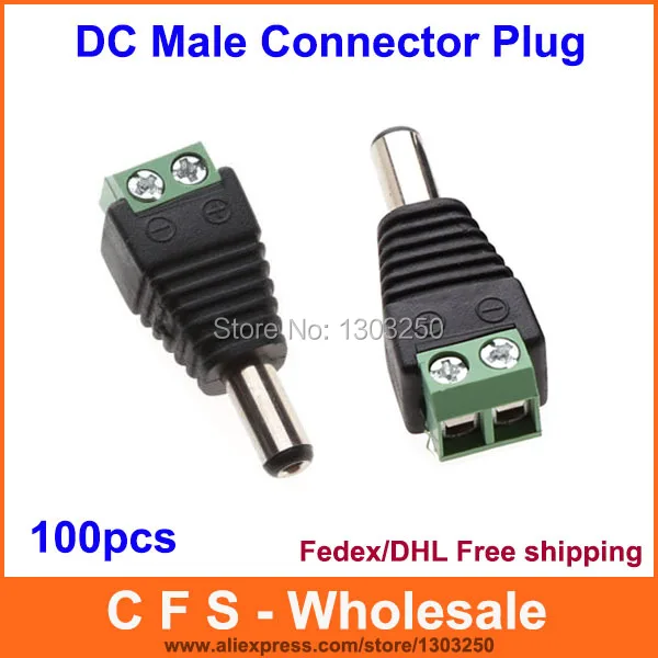 CCTV DC Штепсель Jack Соединительный кабель для системы видеонаблюдения 2 1x5 5 мм DHL