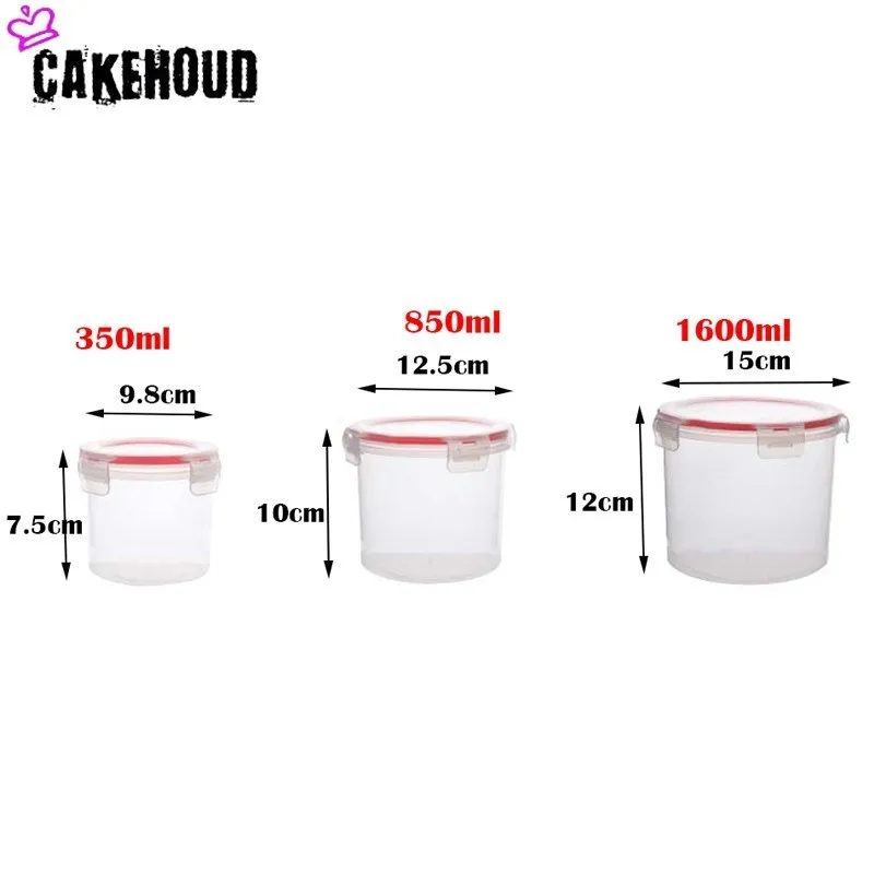 Фиолетовый CAKEHOUD бытовой Пластик герметичный контейнер прозрачный для еды холодильник для хранения зерна квадратные ящики круглый ящик для хранения - Цвет: Фиолетовый