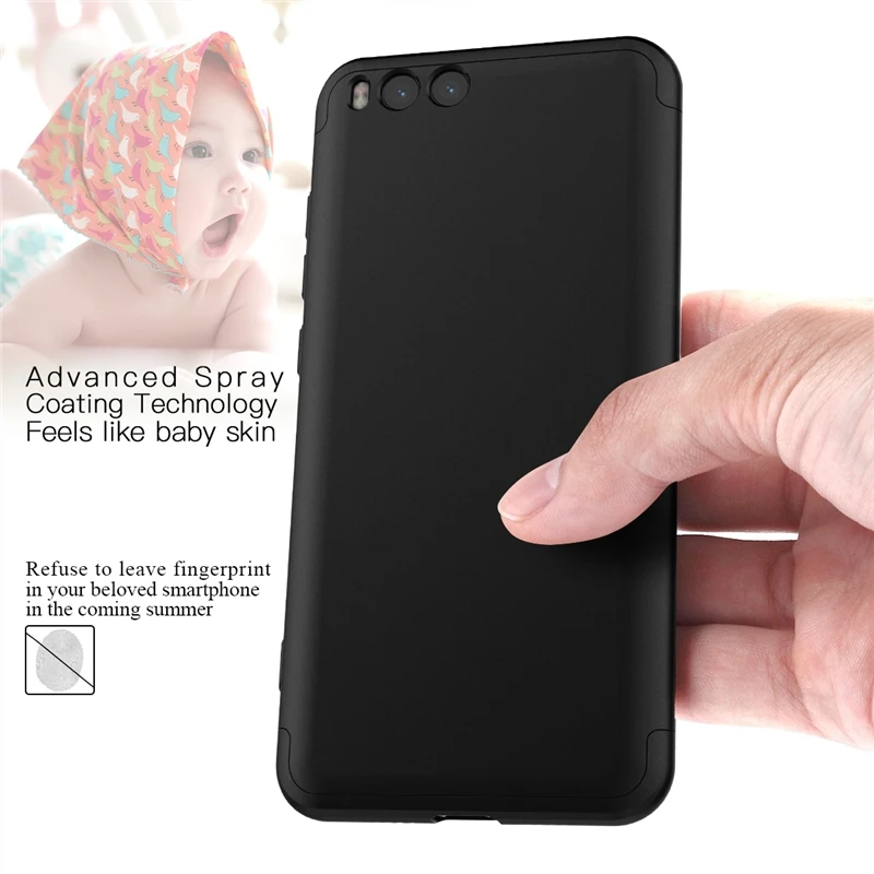 GrandEver 3 in 1 PC Hard Case For Xiaomi 6 Cover Full Protective Ultra thin Matte Plain Solid Color Coque | Мобильные телефоны и