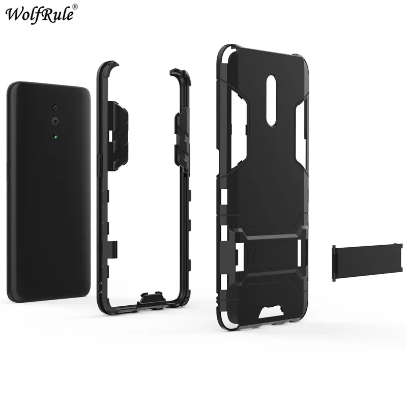 Чехол для OPPO Reno чехол WolfRule TPU и PC держатель подставка Бампер защитный задний