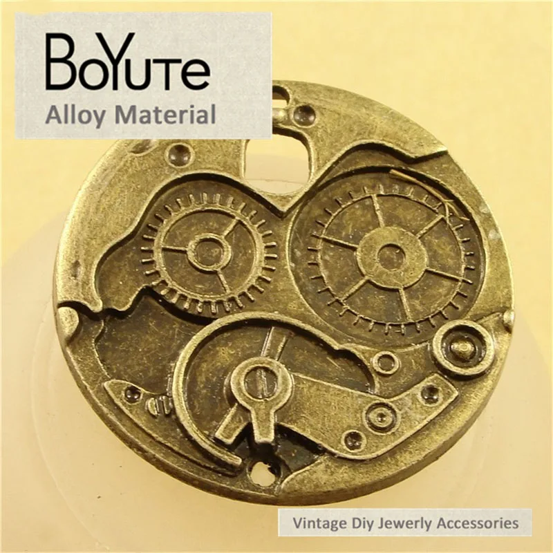 

BoYuTe (20 Pieces/Lot) 38MM Antique Bronze Plated Zinc Alloy Steampunk Gear Pendant Diy Jewelry Findings Accessories Parts