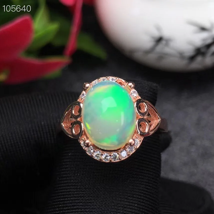 

Original Natural opal ring Free shipping Natural real Opal 925 sterling silver Fine handwored jewelry