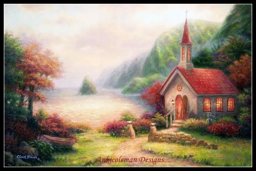 

Embroidery Counted Cross Stitch Kits Needlework - Crafts 14 ct DMC color DIY Arts Handmade Decor - Compassion Chapel