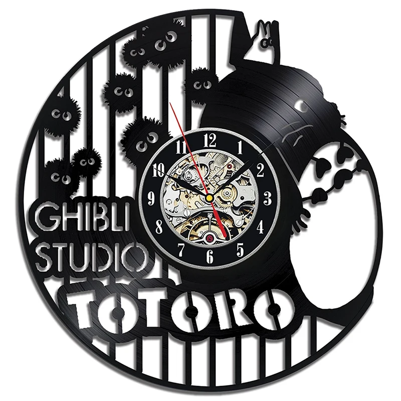 Виниловая пластинка настенные часы классические студия Ghibli Аниме Тоторо Ретро CD