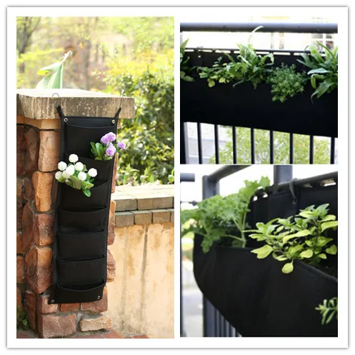 Самая низкая цена 7 карманов цветочный горшок для растений подвесной