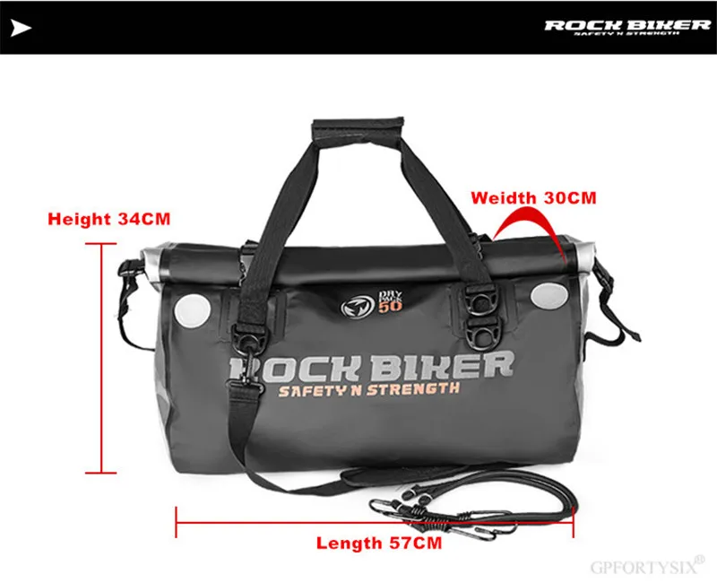 

New 50L Waterproof Motorcycle Tail Bags Back Seat Bags Kit Travel Bag Motorbike Scooter Sport Luggage Rear Seat Rider Bag Pack