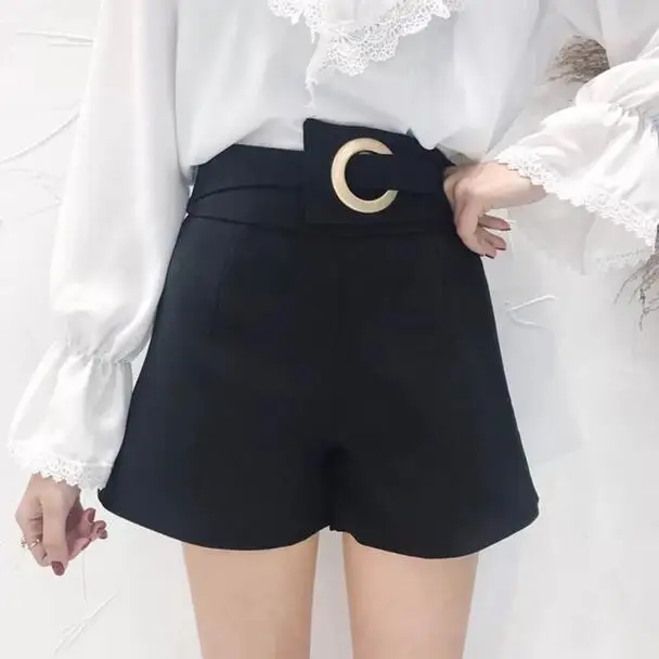 2019 Summer Wide Leg Shorts Women Short Pants Sexy High Waist Solid Elegant Ladies Feminino DC45 | Женская одежда