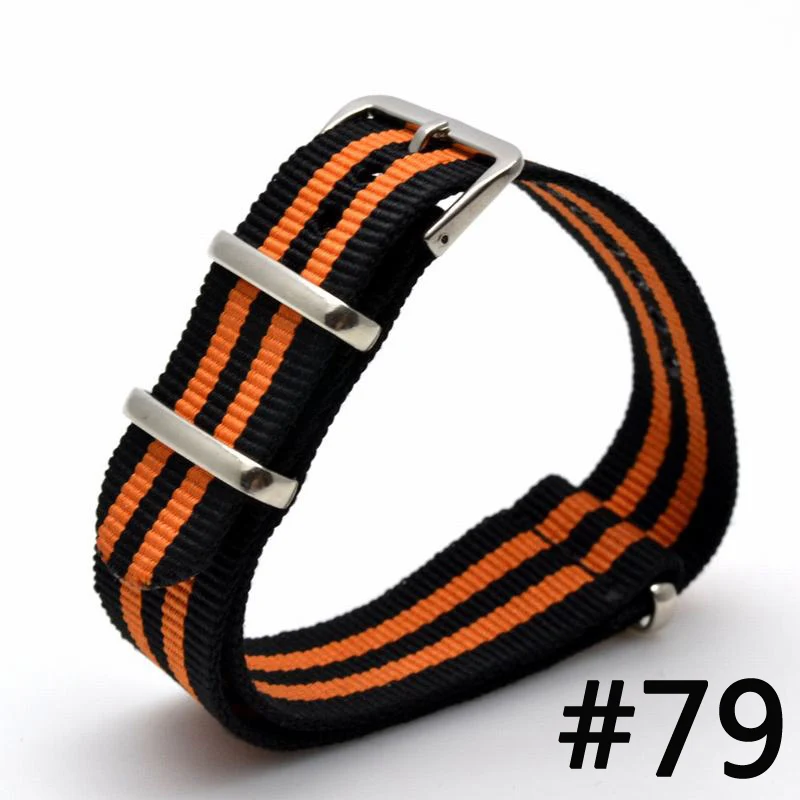 

Wholesale Stripe Solid 16/18/20/22/24MM Cambos Stripes Strong nato fabric Nylon Watch watchbands Woven Strap Band Buckle belt