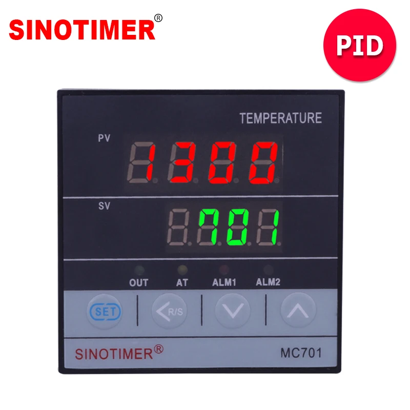 

Universal Temperature Controller Input PT100 K Thermocouple Digital PID SSR Relay Output Heat With Alarm Fahrenheit Short Shell