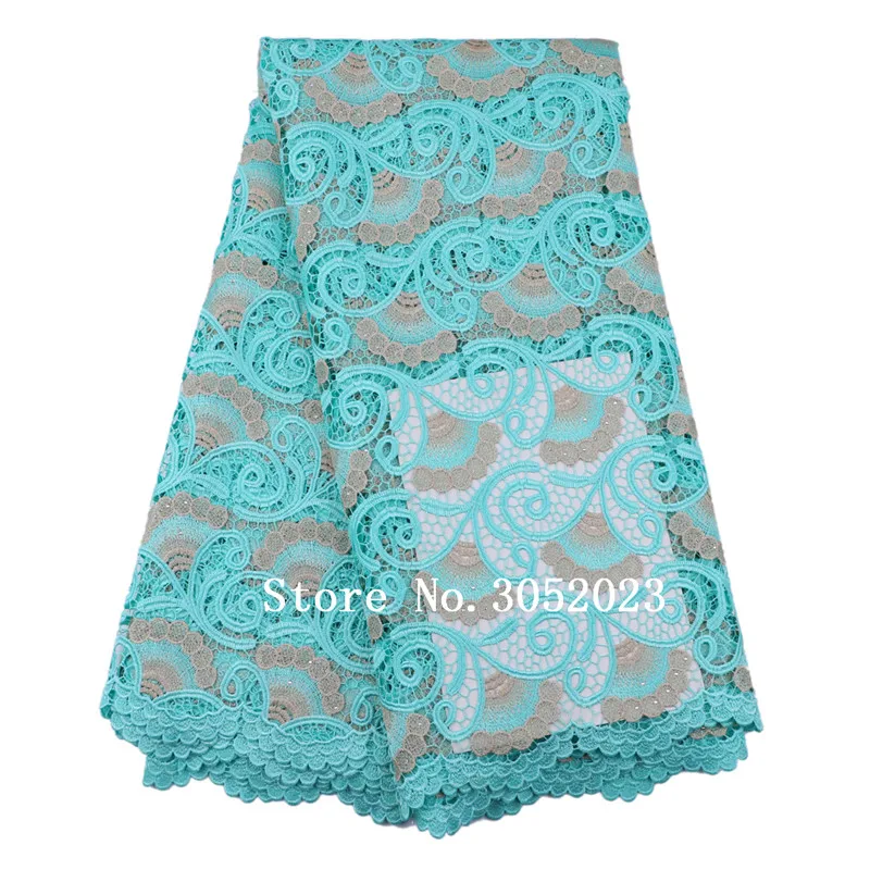 5yd/lot n1029-6 nigeriano де lentejuelas encaje тела блестки дель кордон Материал Sequines Верде блеск