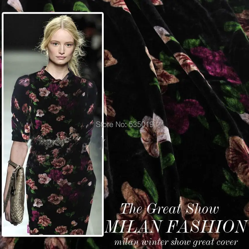 Сумасшедшие скидки Черный Розовый Цветы Стекаются Ткань 100% натурального шелка