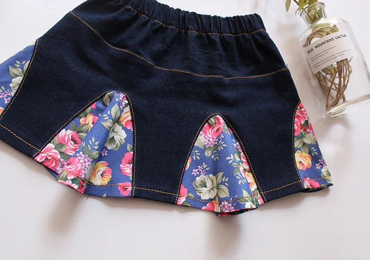 Джинсовая юбка для маленьких девочек Повседневная мини-юбка meisjes kleding на возраст
