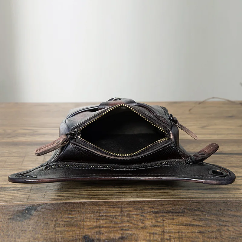 Натуральная кожа сумка на бедро мужской из натуральной кожи поясная