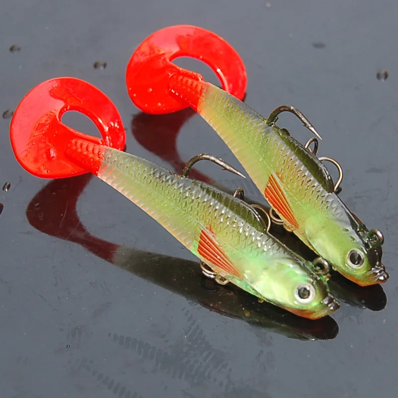 Новинка 2017 1 шт. мягкая рыболовная приманка крючок с свинцовой головкой одним