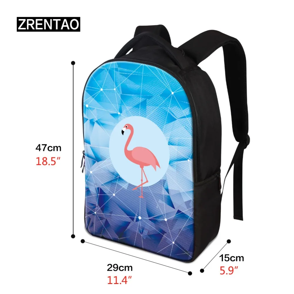 ZRENTAO school backpack teen boys girls high quality oxford mochilas 3D vilion print book laptop bags for travelling | Багаж и сумки