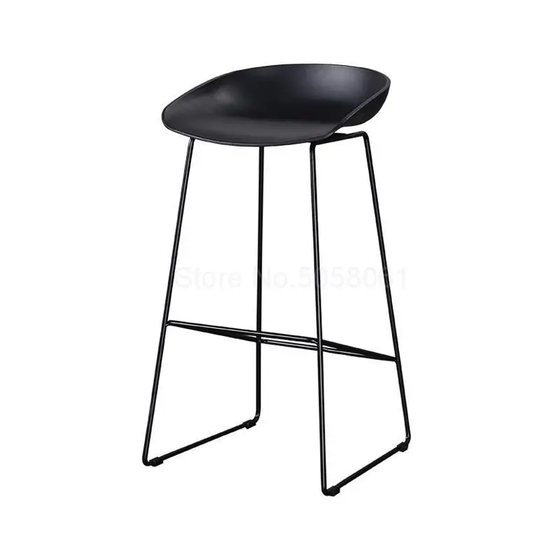 ml23 Nordic bar stool casual home simple creative wrought iron bar chair front desk red coffee high stool - Цвет: ml23