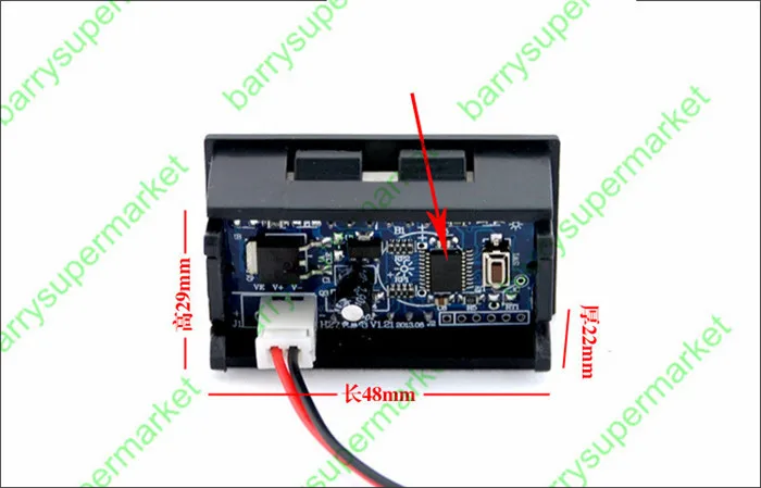 Индикатор напряжения разряда аккумулятора тестер емкости вольтметр свинцово