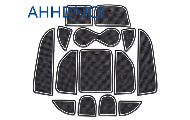 

AHHDMCL Non-Slip Car Door Gate Slot Mats Cup Armrest Storage Pad For Fiat Ottimo 2014 2015 2016 2017