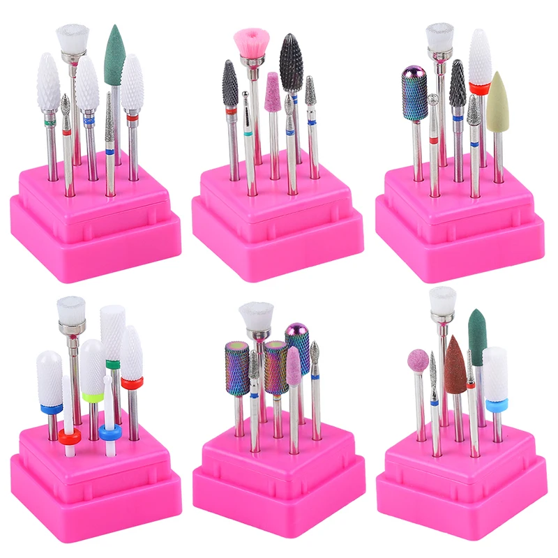 

Professional 8Pcs Nail Drill Bits File Grinding Head Set Manicure Care Tools Kits