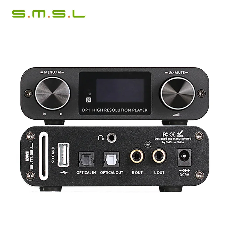 SMSL DP1 Hi Fi DSD плеер/цифровой циферблат ЦАП/цифровой плеер аудио ЦАП с Встроенный