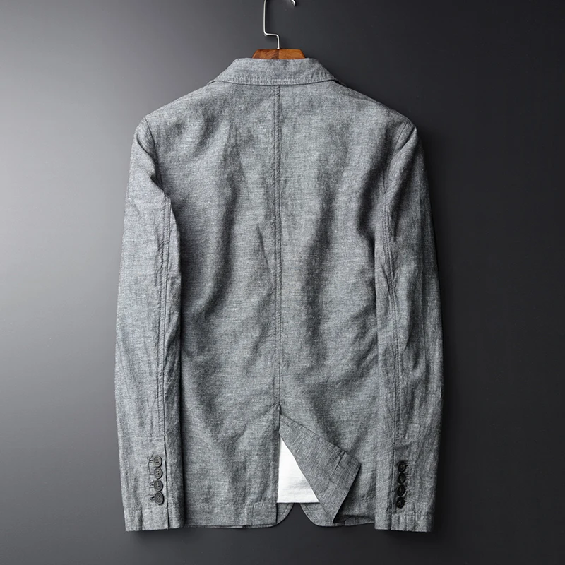 Новое поступление блейзер для молодых людей новый льняной пиджак осенняя