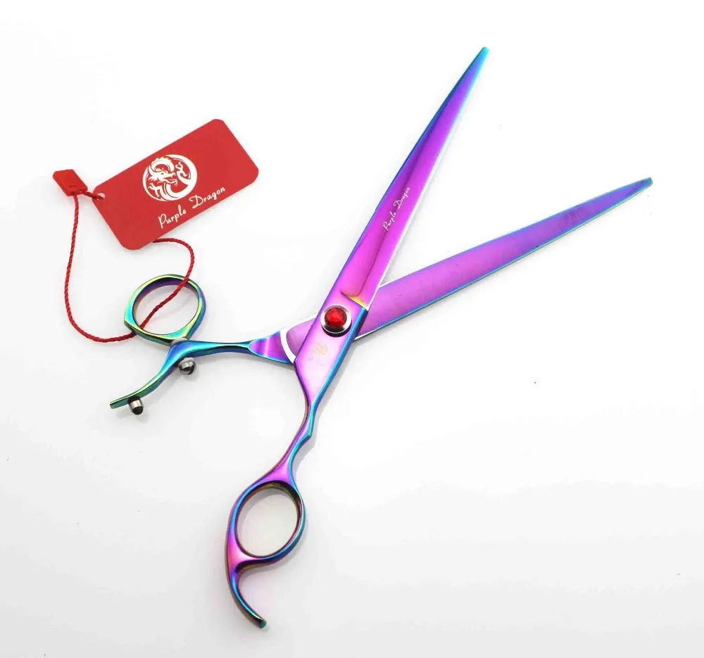 Парикмахерские ножницы 625 #8 ''с изображением фиолетового дракона 440с