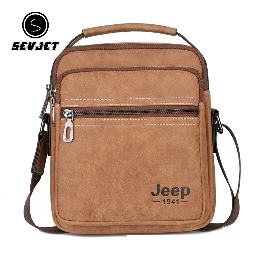 Jeep buluo Маленькие Мужские сумки модные мужские кожаные Скраб для ноутбука