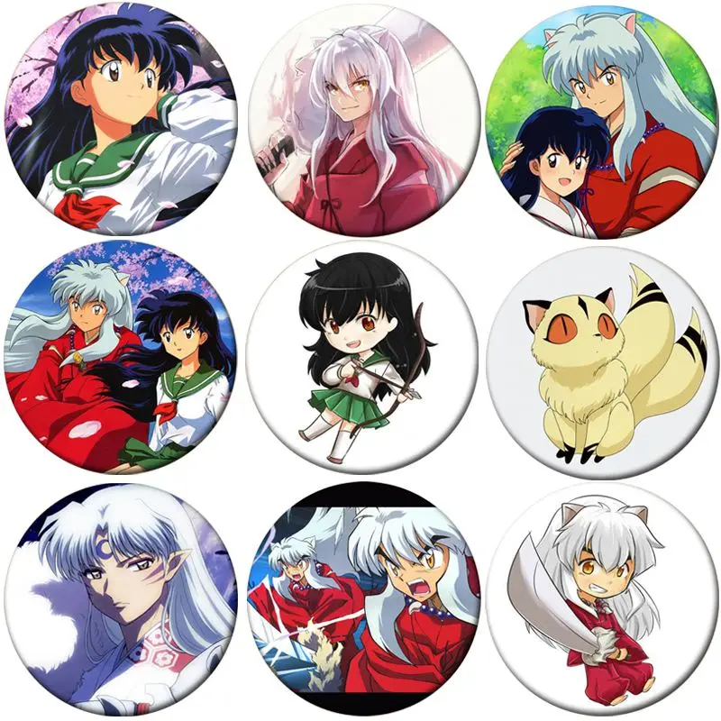 1 шт. аниме Inuyasha значок косплея мультфильм хигураси Kagome Sesshoumaru брошь коллекция