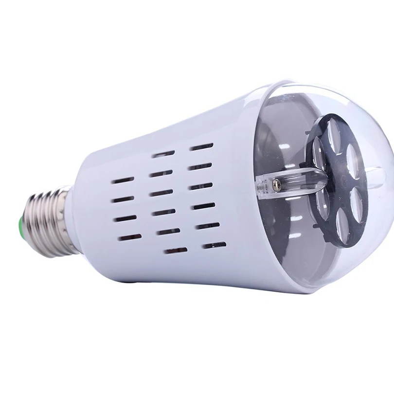 Светодиодный прожектор Снежинка AC110 240V E27 4W Вращающийся RGB и белый цвет