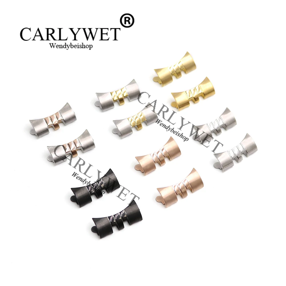 CARLYWET 13 17 19 20 22 мм новый серебристый ремешок из нержавеющей стали для часов браслет