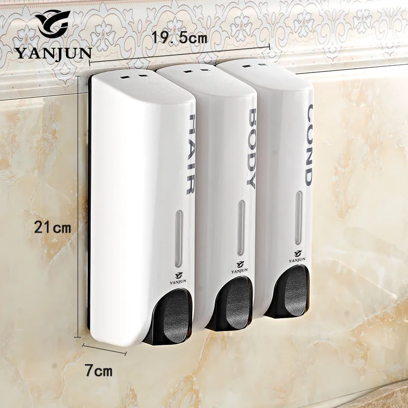Yanjun ручной диспенсер для жидкого мыла с тремя насадками душа шампунь дозатор