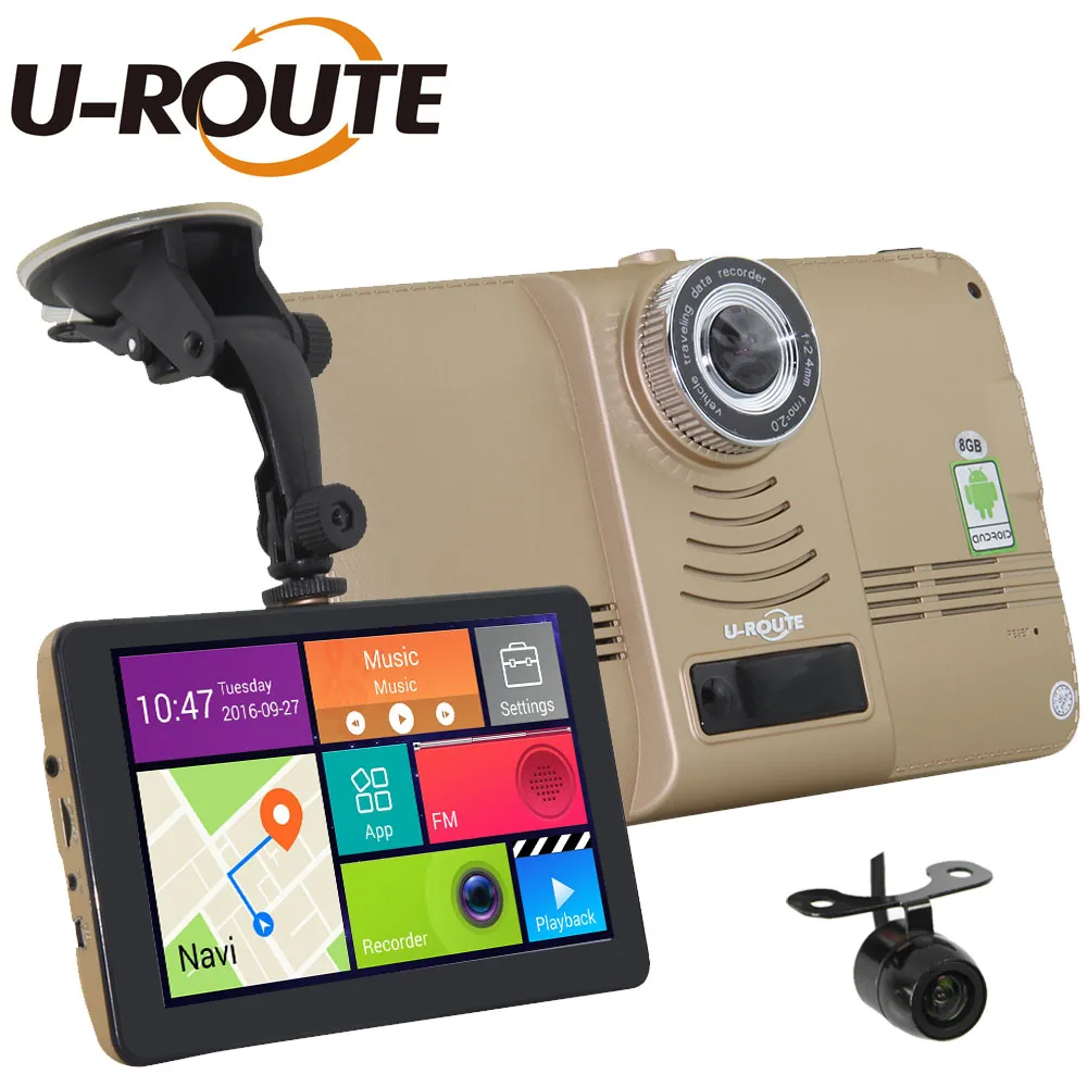 7 &quotWi-Fi автомобильный dvr камера gps навигация Dashcam Android 4 видео рекордер Bluetooth