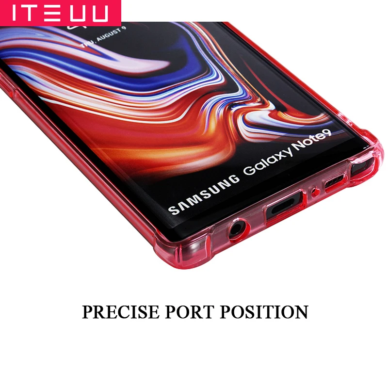 ITEUU Note9 Note8 воздушная подушка TPU PC противоударный чехол для samsung Galaxy Note 9 8 чехол s прозрачная задняя крышка противоударный