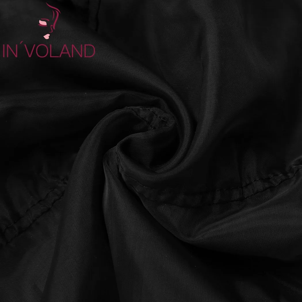 IN'VOLAND Women Skirt Plus Size Organza Patchwork Elastic Band Casual Flared Lady A-Line Tiered Beach Skater | Женская одежда