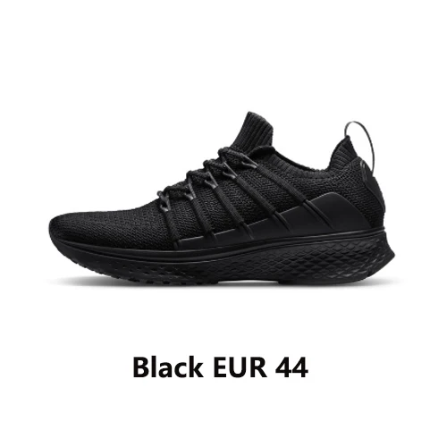 EUR 44 Men Black Оригинальная обувь Xiaomi Mijia, 2 кроссовки, спортивные, однолитые, Techinique, система блокировки рыбьей кости, эластичная трикотажная вамп для мужчин и женщин - Цвет: EUR 44 Men Black