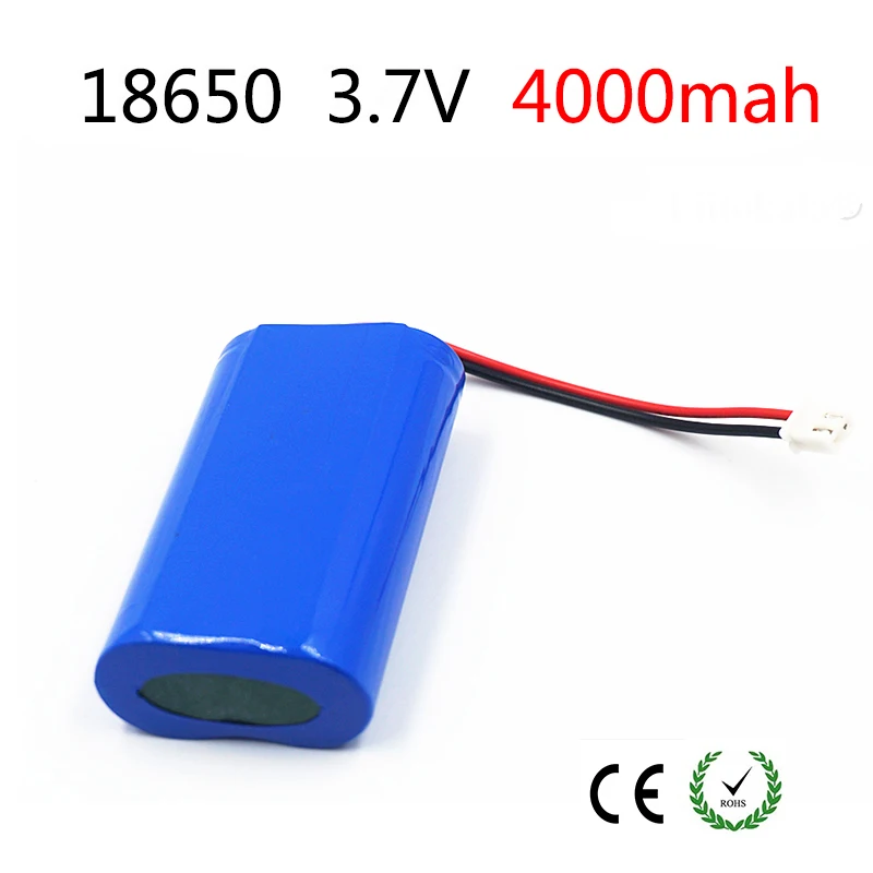 3,7 V аккумулятор 4000 mAh 18650 аккумулятор 4Ah аккумуляторные батареи для видеонаблюдения/громкоговорителей/роботов/ламп/дронов