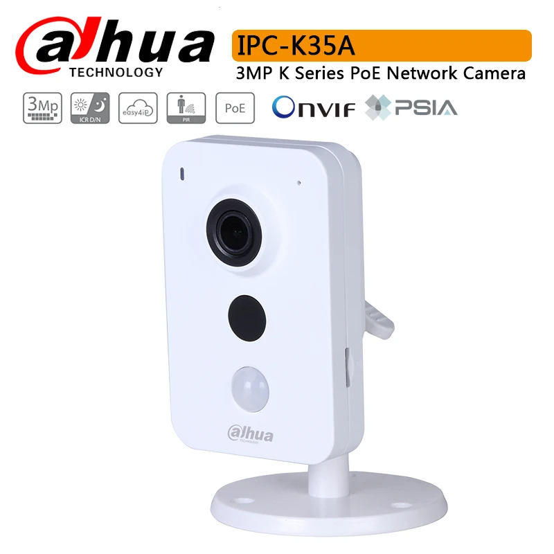 Оригинальная IPC K35A сетевая камера 3MP K серии PoE H.264 IR 10m слот для sd карты встроенный