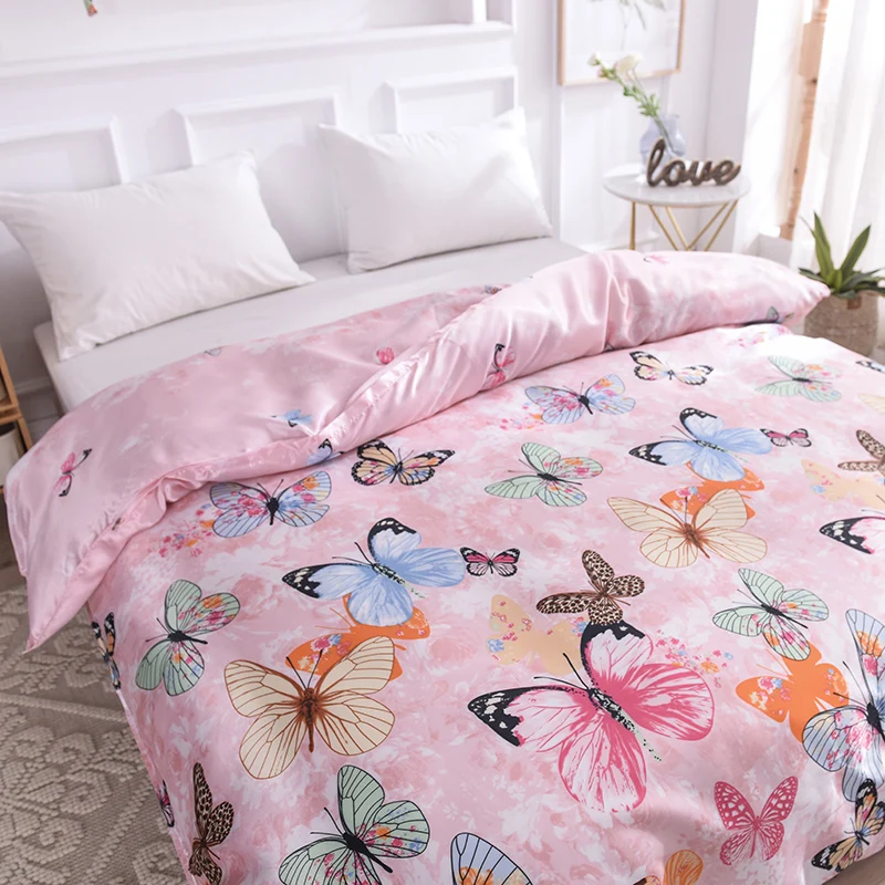 Bonenjoy 1 шт. полосатый пододеяльник queen King size сатиновый Шелковый пододеяльник клетчатый полосатый сатиновый пододеяльник для дома спальни