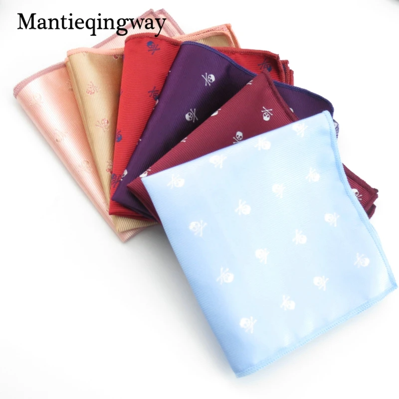 Mantieqingway модные жаккардовые карманные квадратные носовые платки с черепом для