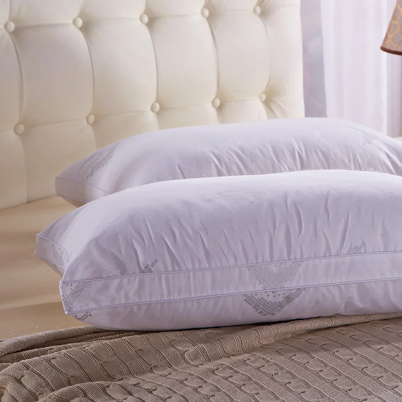 1 шт. пятизвездочный отель Хлопок перо бархатная легкая Подушка нулевое давление