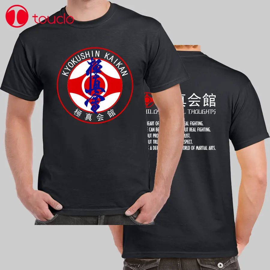 2019 Горячая продажа Kyokushinkai Kan Kyokushin каратэ философские идеи черная футболка