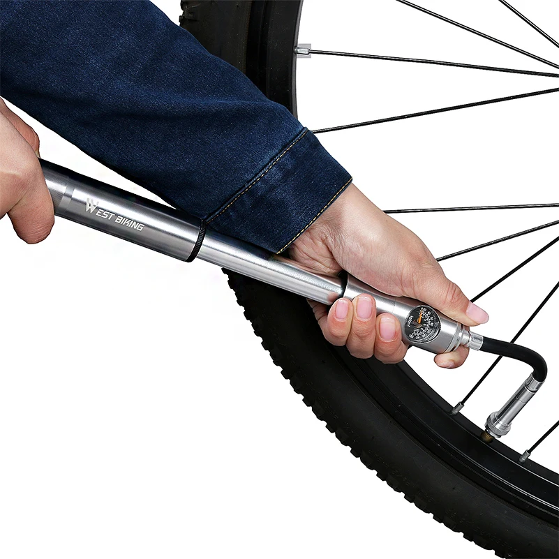 WEST BIKING велосипедный насос высокого давления 160 PSI мини портативный ручной для шин