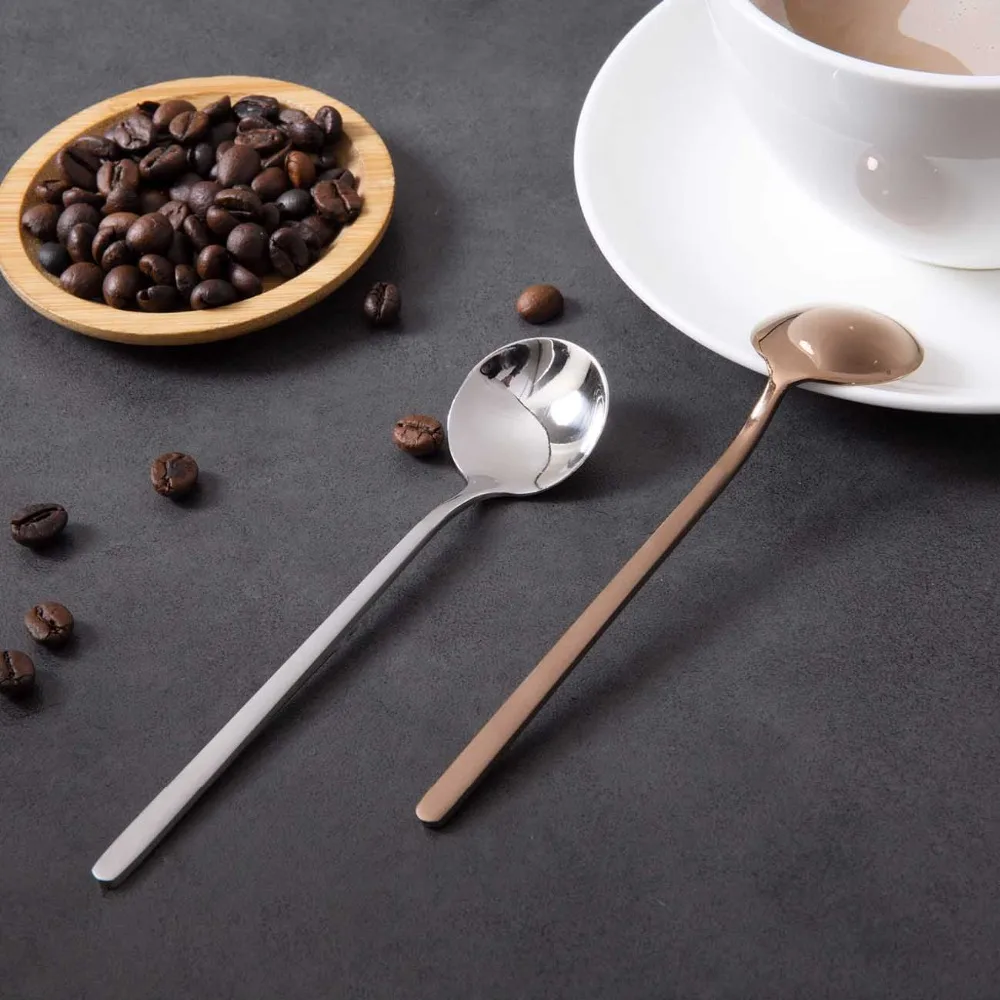 Набор ложек для супа 304 из нержавеющей стали, десерт на вечеринку, ложки, ложка для чая, золотой чай, кофе, холодный напиток, детская ложка