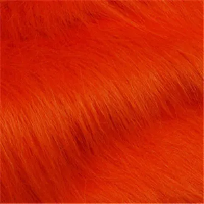 orange red Года! разноцветная ткань из искусственного меха, имитация меха животных, велюровая ткань для шитья, за штуку. 1 штука-50 см* 80 см - Цвет: orange red
