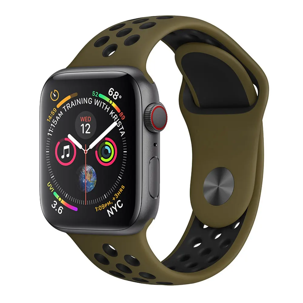 Силиконовый ремешок для часов apple watch Band 42 мм 38 iWatch 4 band 44 40 спортивный браслет 3 2 1